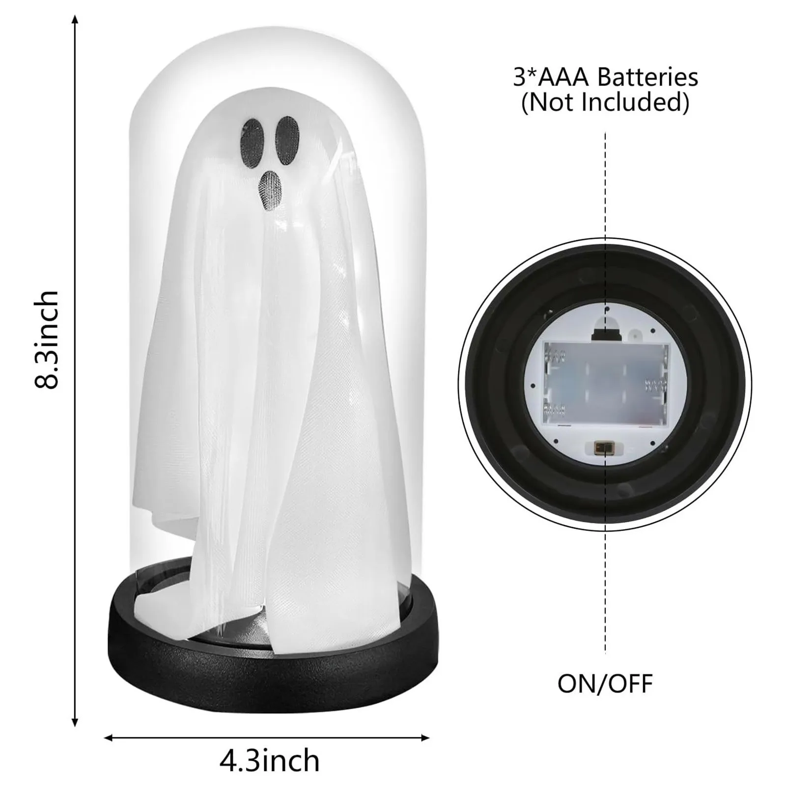 LED Glow Ghost Decorations Party Halloween Decoration for Home Indoor Outdoor Haunted House Bar Horror Props with Lights