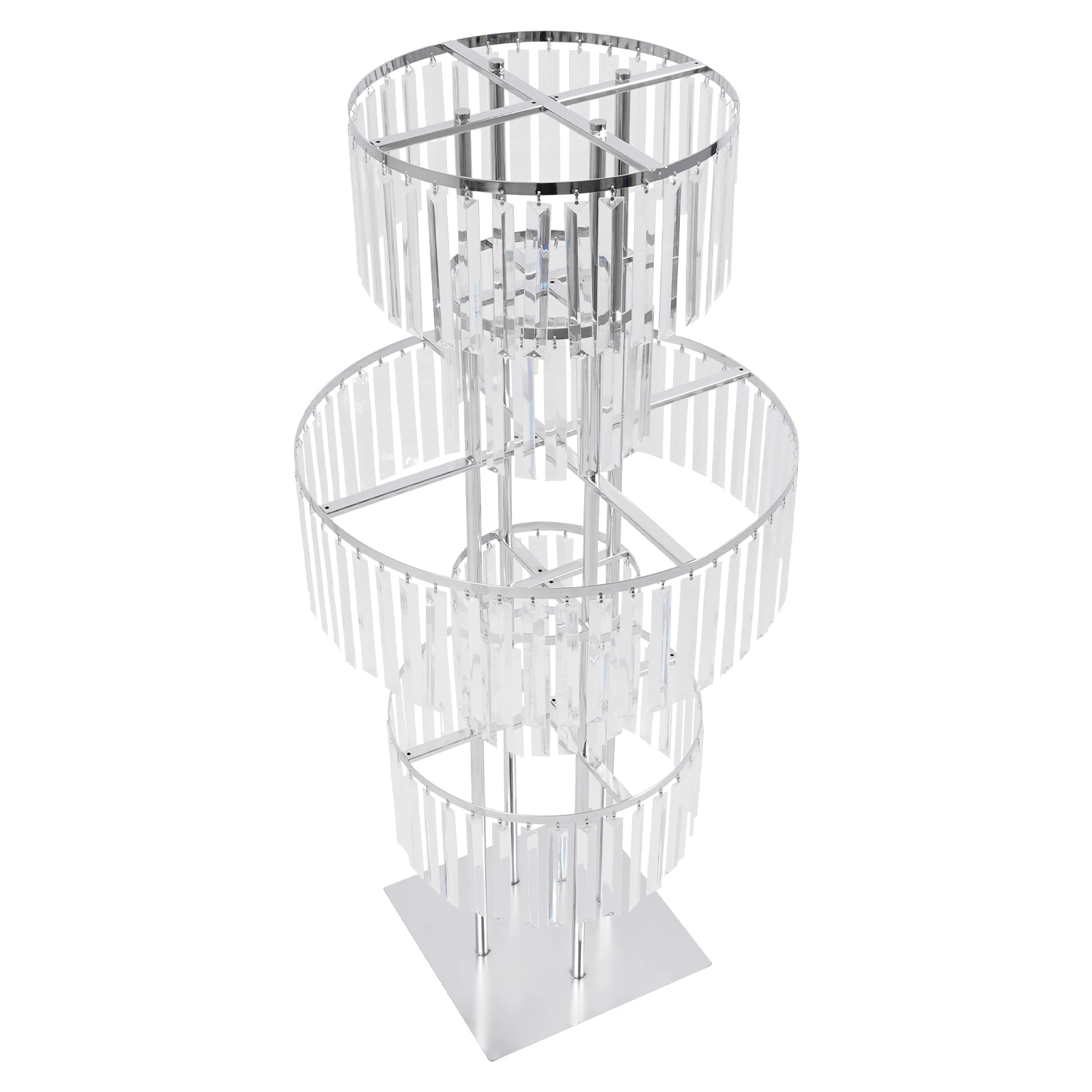 5 Tiers Acrylic Flower Stand Flower Display Holder Wedding Centerpieces Flower Stand Vase Gold/Silver for Party Banquet Events