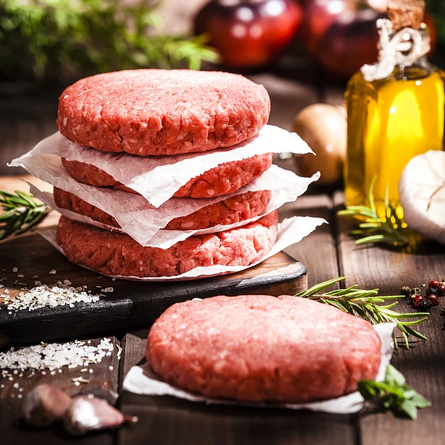 100Db/Pack Hamburger Pad Papír Kerek Eldobható Élelmiszerpapír Nem Tapadási Dupla Oldalú Patty-Rlayer Konyhai Eszközök - Image 2