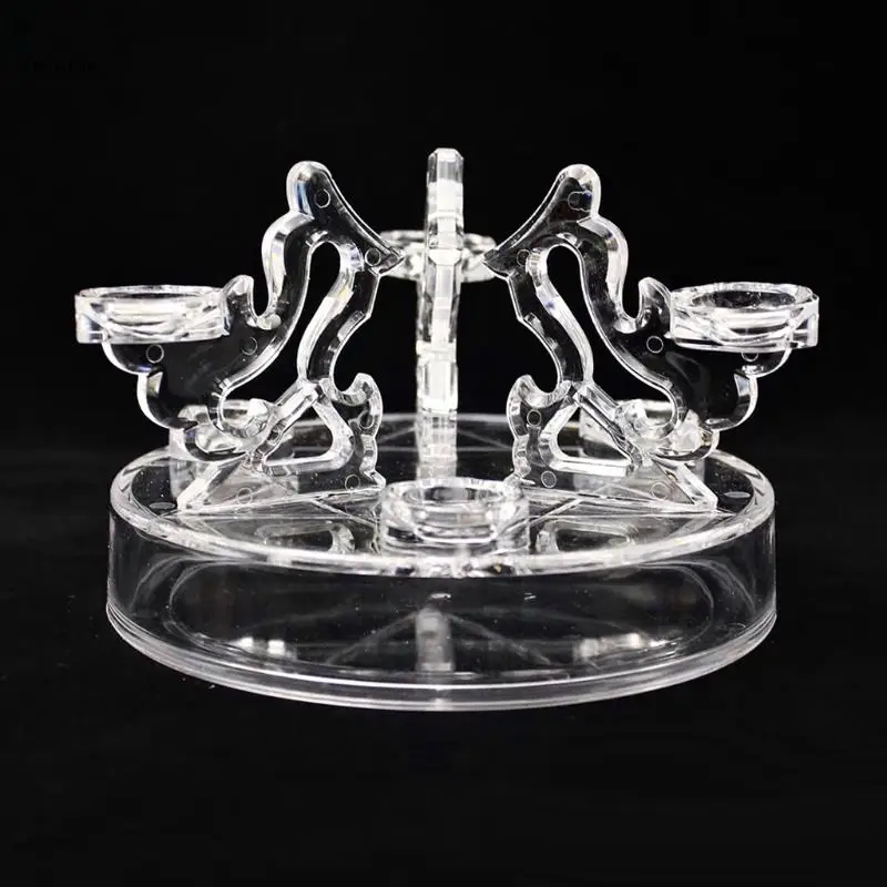 Transparent Acrylic Array Bracket Stand Crystal Sphere Ball Holder Display Rack Stone Base Decor M89D