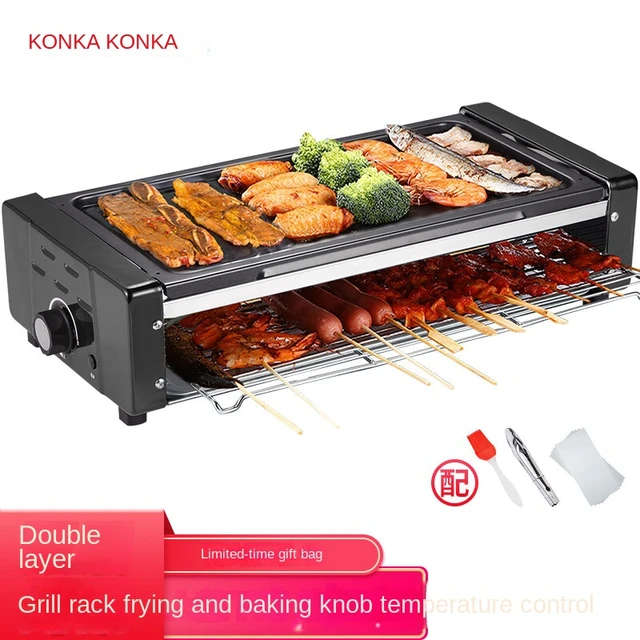 DALELEE Stainless Steel Electric USB Rotary Barbecue Machine