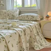 100% Cotton Flat Sheet Floral Style Bedsheet Skin-friendly Bed Linen sabanas para cama Home Bed Flat Sheets (No Pillowcase) 3