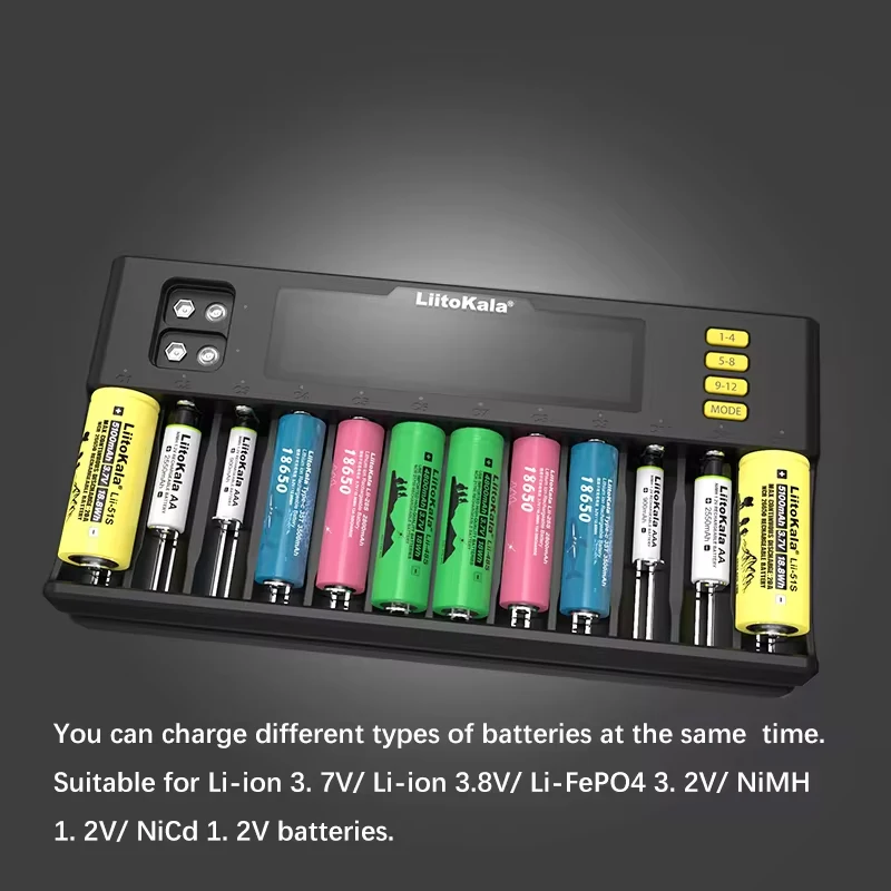 Încărcător multiport Lii-S12 12 sloturi cu adaptor EU/SUA