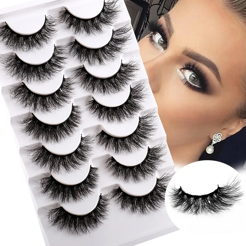 

Europe and The United States New 7 Pairs of High Imitation Mink Hair False Eyelashes Thick Eyelashes Grafting Eyelashes Spot