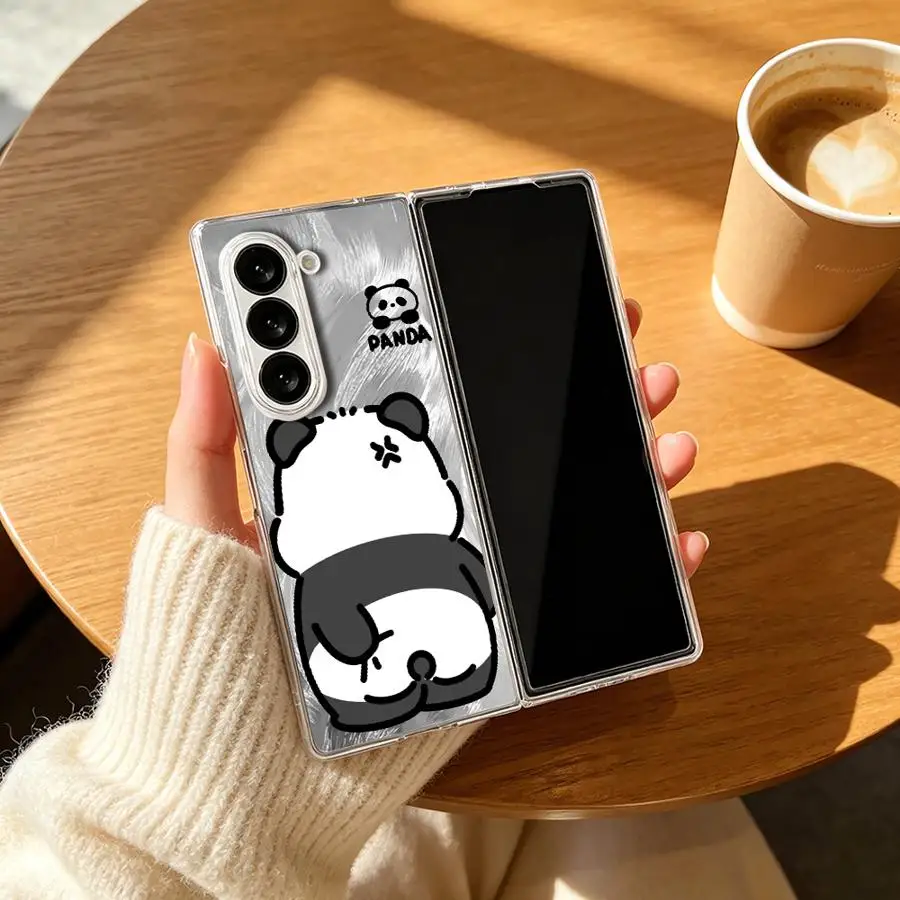 Transparent Soft Phone Cover with Funny Panda Design