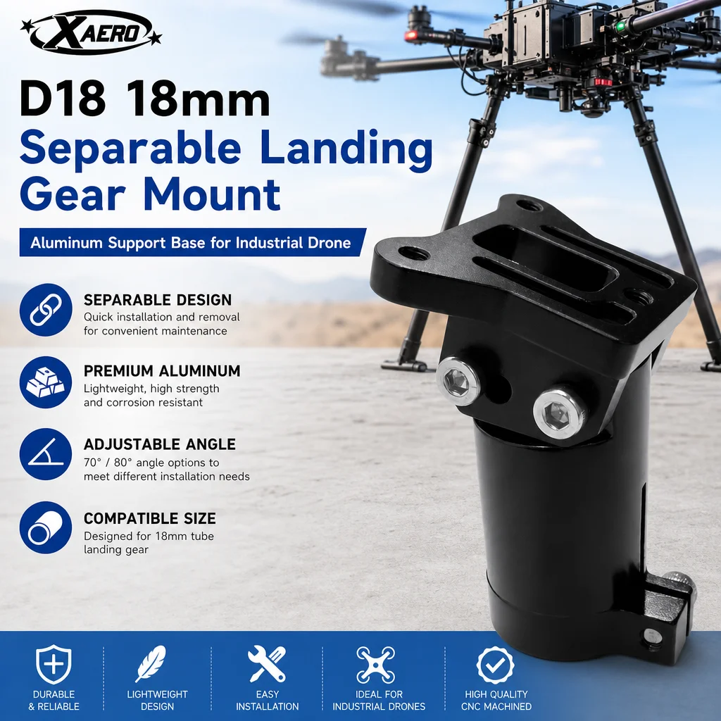 XAERO DIY D18 18mm Trennbare Landegestellhalterung Aluminium-Stützbasis für Industriedrohnen