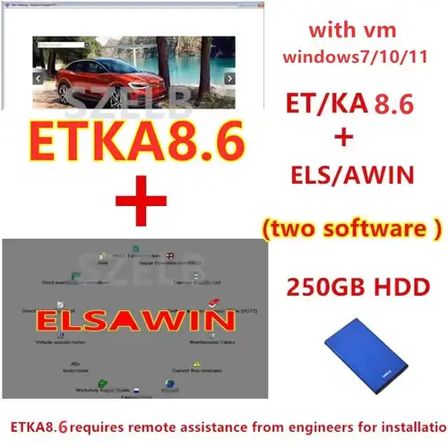 Newest ETKA 8.6+ Elsawin 6.0 Auto Repair Etka 8.6 Software Group Vehicles Electronic Parts Catalog For V/W+AU//DI+SE//AT+SKO//DA - Image 7