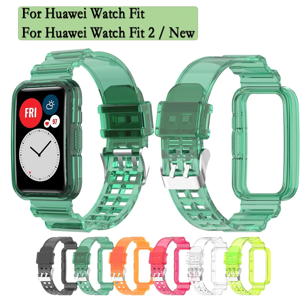 Bracelets de montre pour Huawei, bracelet transparent, bracelet étanche, accessoires de montre, Fit 2, nouveau