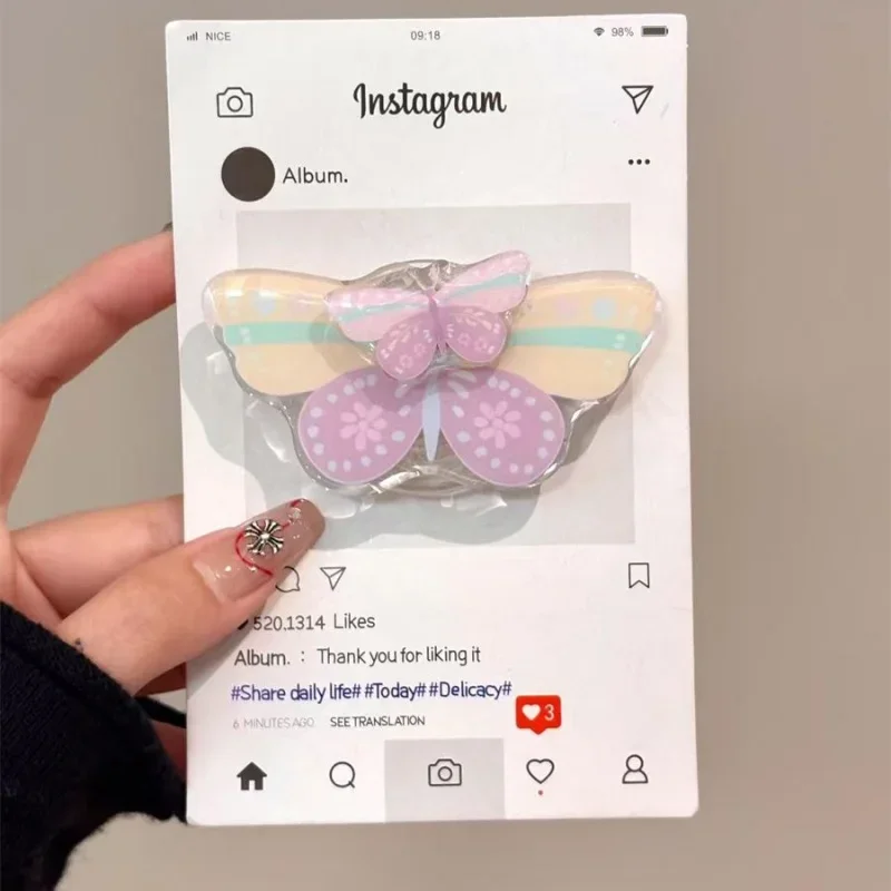 الكورية لطيف الكرتون الدورية فراشة قبضة حامل هاتف...