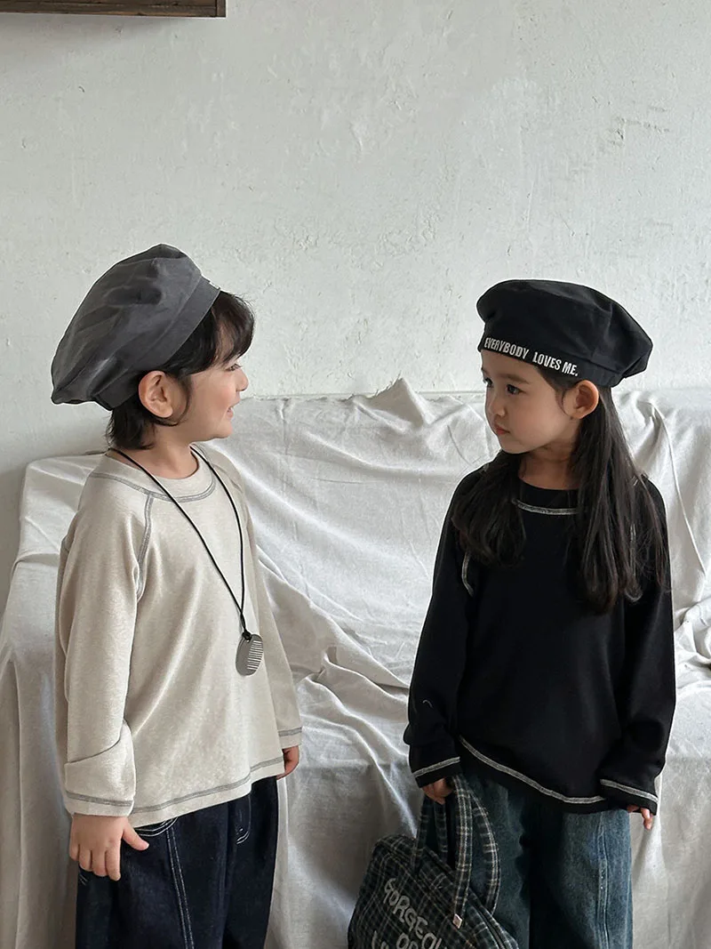 Autumn Kids Color Block Loose Fit Undershirts