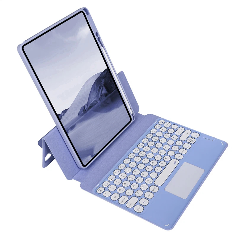 com suporte de caneta para ipad mini teclado teclas sensíveis ao espanhol