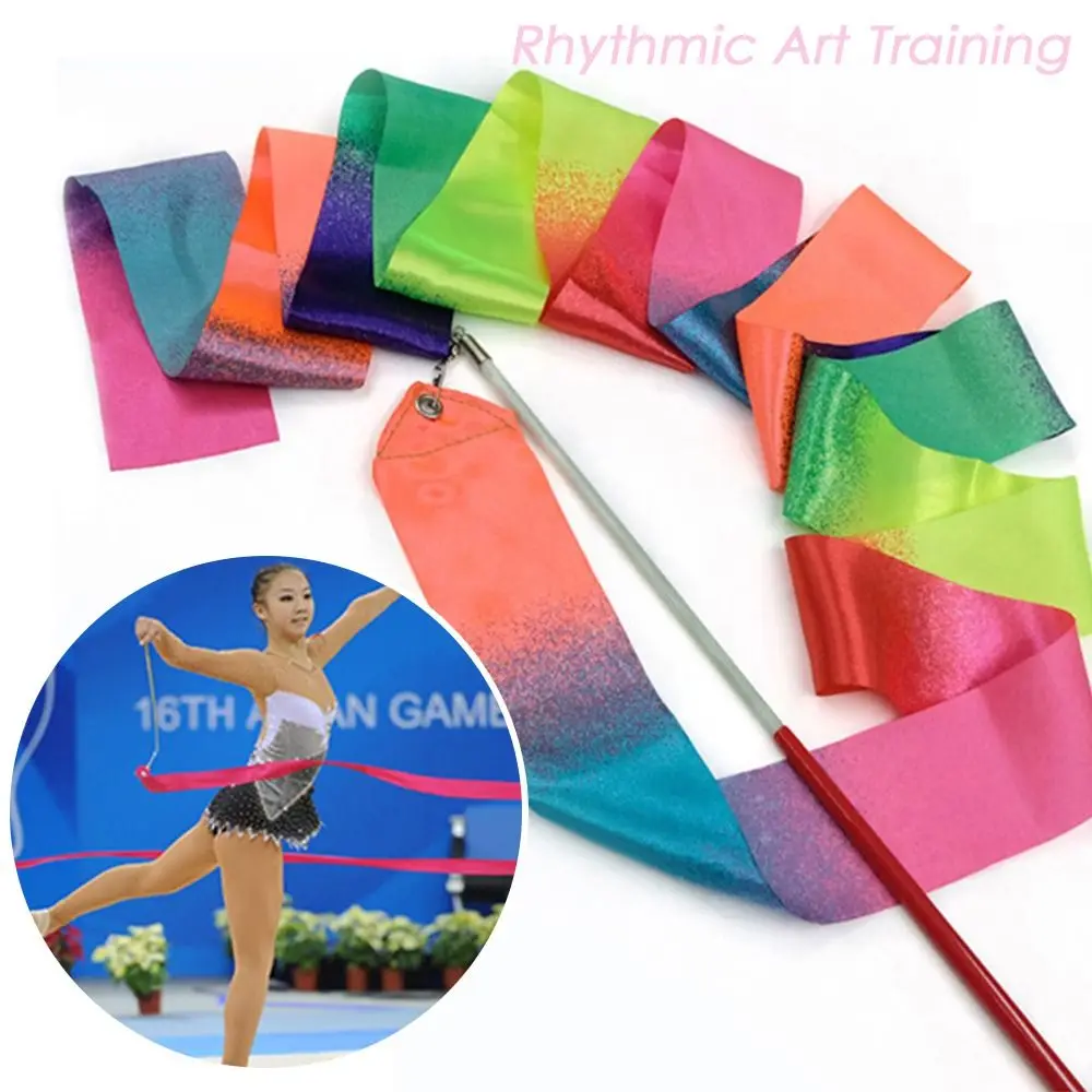 Nastro da Ginnastica Ritmica 2M, Colorato, per Danza e Allenamento Artistico - immagine 3