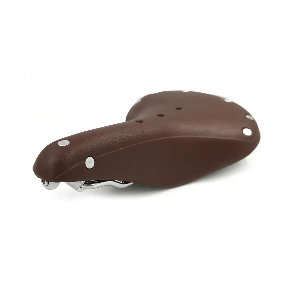 

New Retro Brown Bicycle Saddle Classic Vintage Real Handmade Leather Saddle Road MTB Women Men For Vintage City Bike Seat