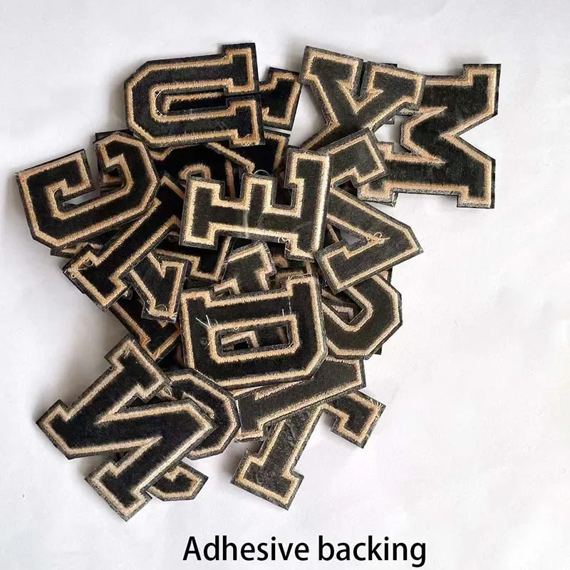 Leopard Print Embroidered Alphabet Badge Patches