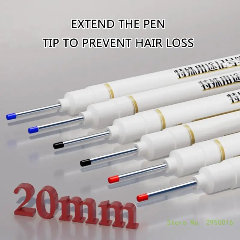 3/4/6Pcs Long Nose Marker 20mm Deep Reach Marker Long Tip Pen Water Resistant Deep Hole Carpenter
