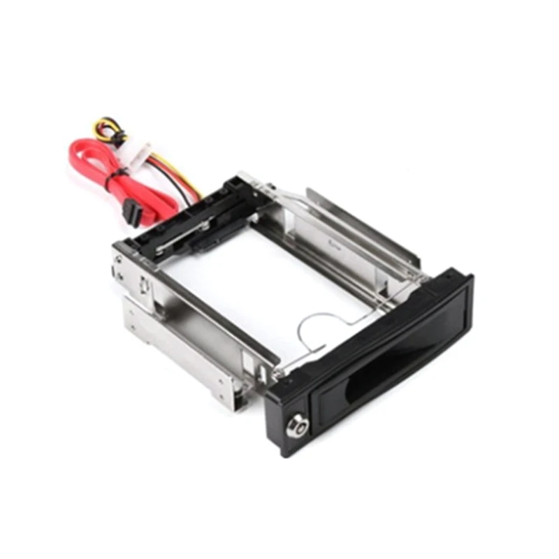 3.5 to 5.25 Hard Hot Swap Bay Stainless Internal Mounting Bracket Adapter 3.5 inch HDD Frame with Lock & LED hard disk mounting bracket