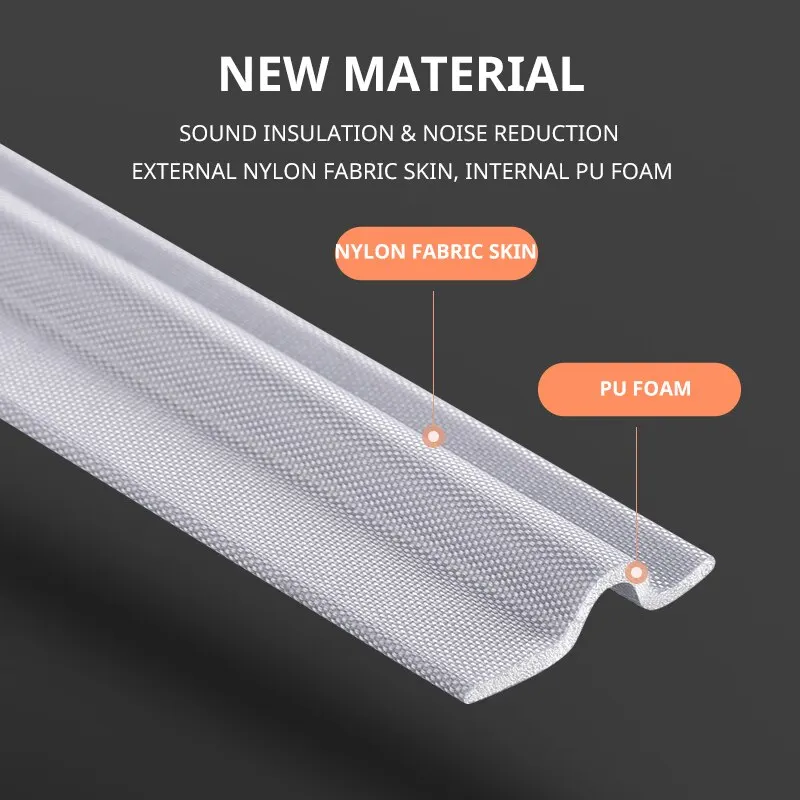 Wearable Door Window Sealing Strips Pu Foam Self Adhesive Tape Waterproof Dustproof Sealing Tape Sound Insulation Tools 2M door seal strip sealing strip tape window seal strip sealing tape sealing strip