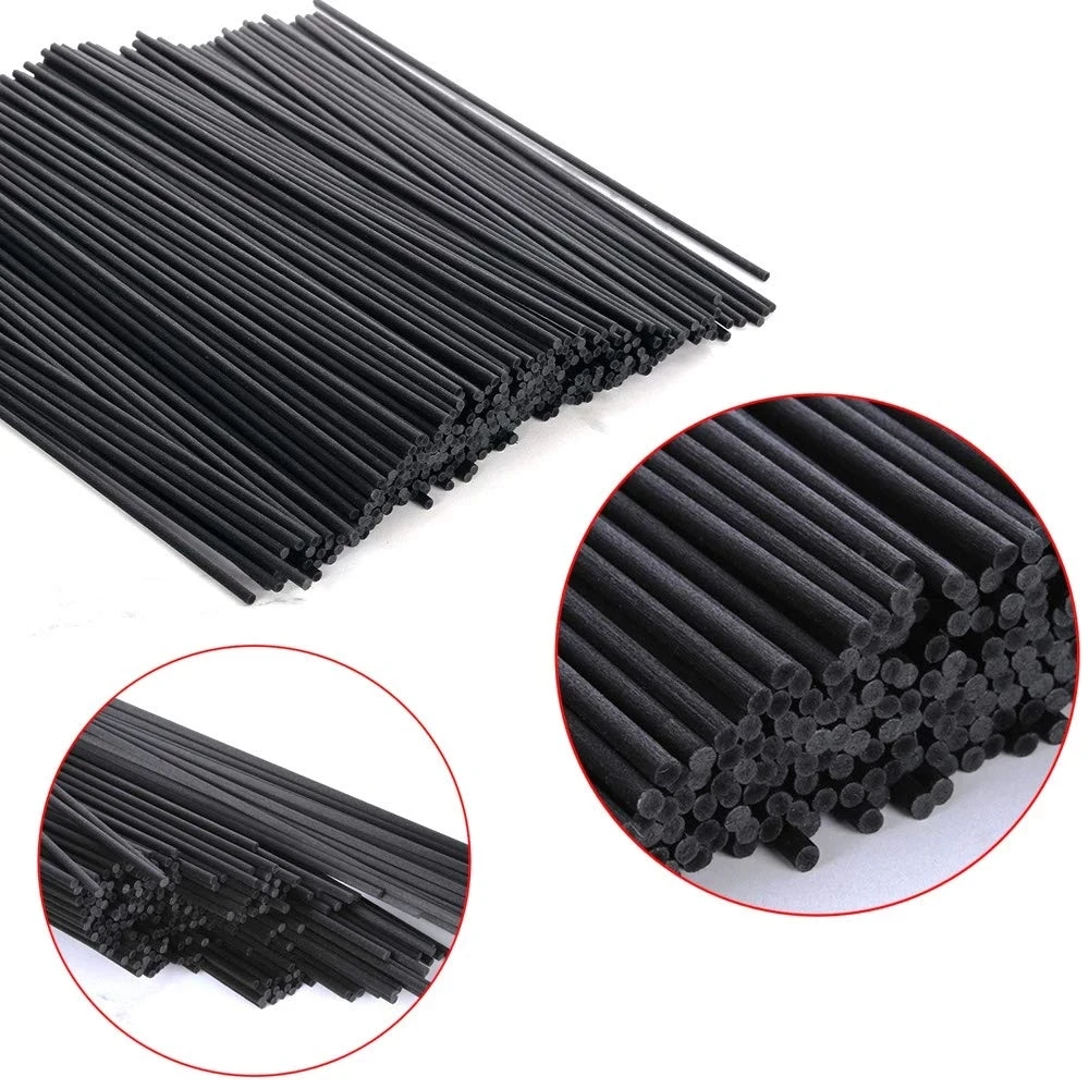 1000pcs 3/4/5mm Black Fiber Rattan Sticks Essential oil Reed Diffuser Sticks Aromatic Sticks for Home Fragrance Air Freshener