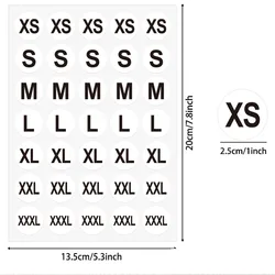 Versatile Round Self - Adhesive Clothing Size Labels (10 Sheets) (10sheets - black)