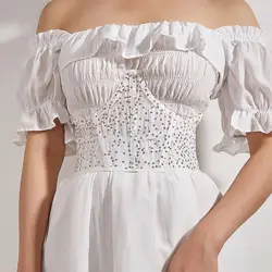 Waist Bandage With Chest Support Wide Side Belts Transparent Cummerbunds Slim Waist Belt Waist Corset Belts Women Waist Belt