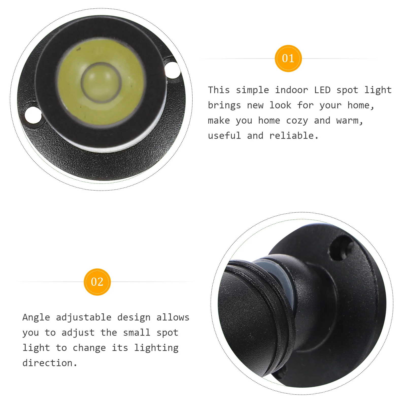 LED USB 스포트라이트 쥬얼리 쇼케이스 소형 스포트라이트, 휴대용 스포트라이트, 캐비닛 천장 회전 홈 파티 장식