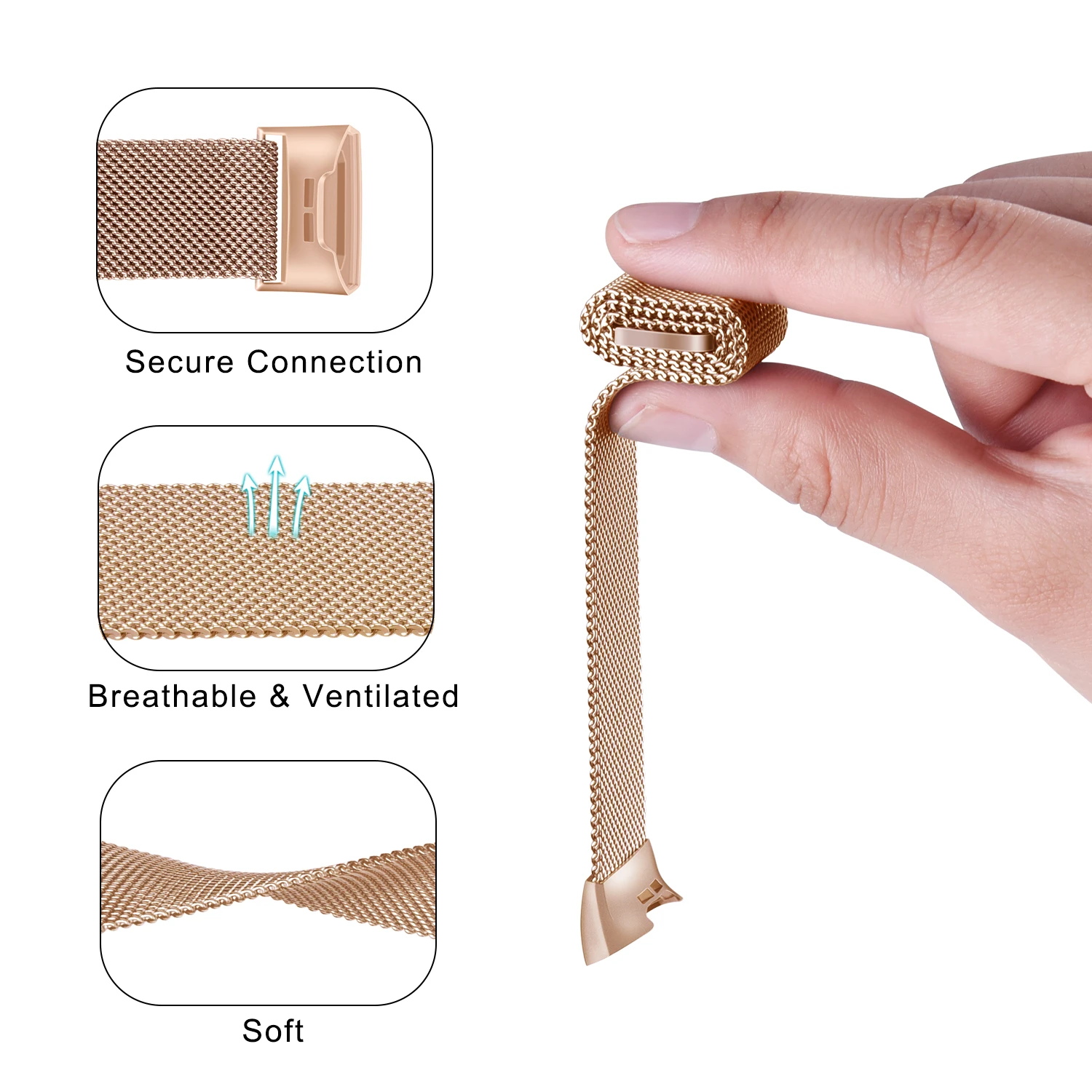 Cinturino Elastico Intrecciato Per Fitbit Inspire 2/3/HR/Ace 2/3 – Unisex – Regolabile 13-19 Cm