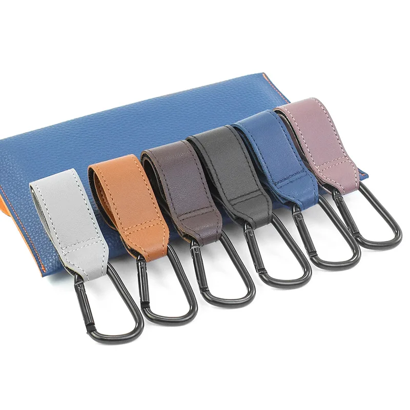 1/2pcs PU Leather Baby Bag Stroller Hook Pram Rotate 360 Degree Rotatable Cart Organizer Pram Hook Stroller Accessories