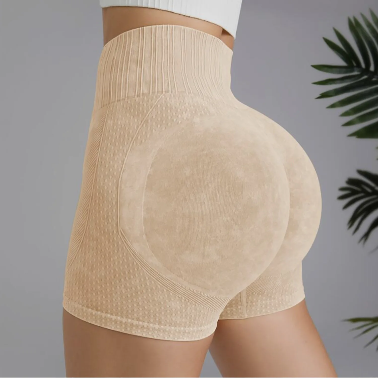 Scrub wash yoga high-rise gym pants running sweatpants three-point shorts women clothing