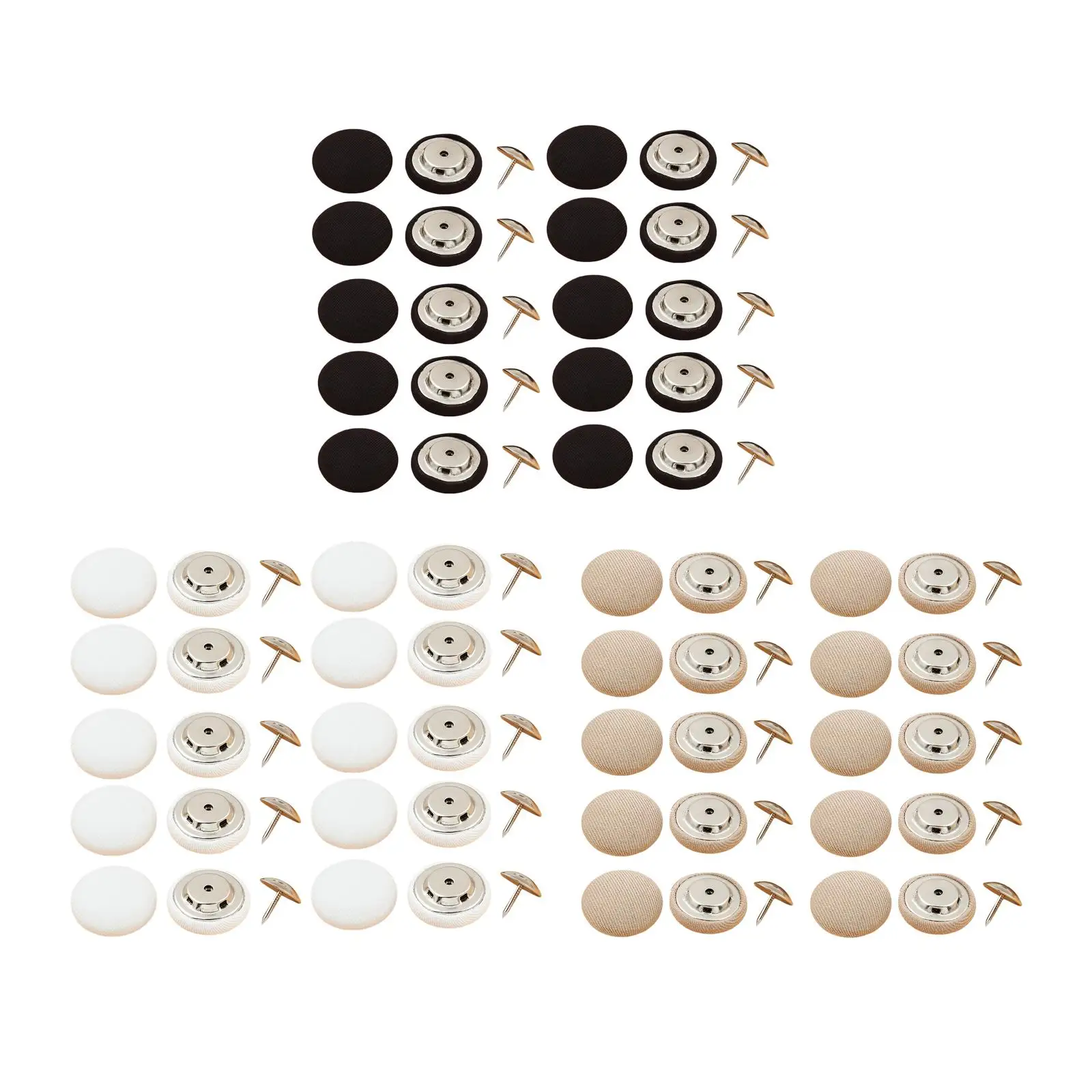 20 Pieces Colored Round Button Sewing Accessories Overcoat DIY Fabric Covered Buttons Sewing Button for Jacke Bags Baseball Cap 2