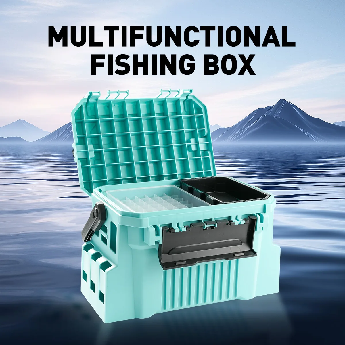 Fishing Tackle Box 20L with egi box Multifunction for seawater Fishing