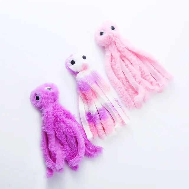 Cat Toy Cute Octopus Plush Toy Bite Resistant Teeth Interactive Play Pet Supplies Cat Dog Toys Octopus 4