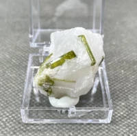 Natural green tourmaline pillars mineral specimens + box size 3.4cm + healing quartz crystals and stones rock gemstone 2