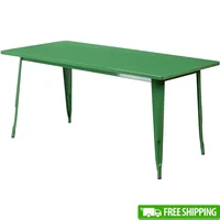 Indoor Outdoor Commercial Grade Rectangular Metal Table Durable Bistro Table Smooth Top Home and Business Use 1