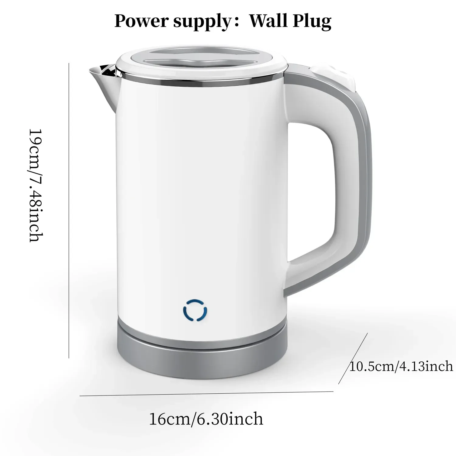 800ML Insulated Electric Kettle 304 Stainless Steel Kettle Reserved Automatic Power Off To Adjust Temperature 600w electric kettle