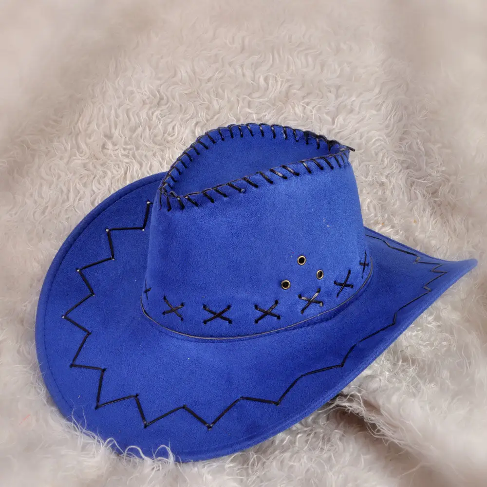 Western cowboy hat knight hat men and women sun big edge outdoor performance pink cowboy big brim tourist sun outdoor hiking hat