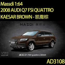 Diecast 1/64 Scale Audi Q7 Alloy Car Model Collectible Decoration Toy Gift (2008 Audi Q7 - AD3108)