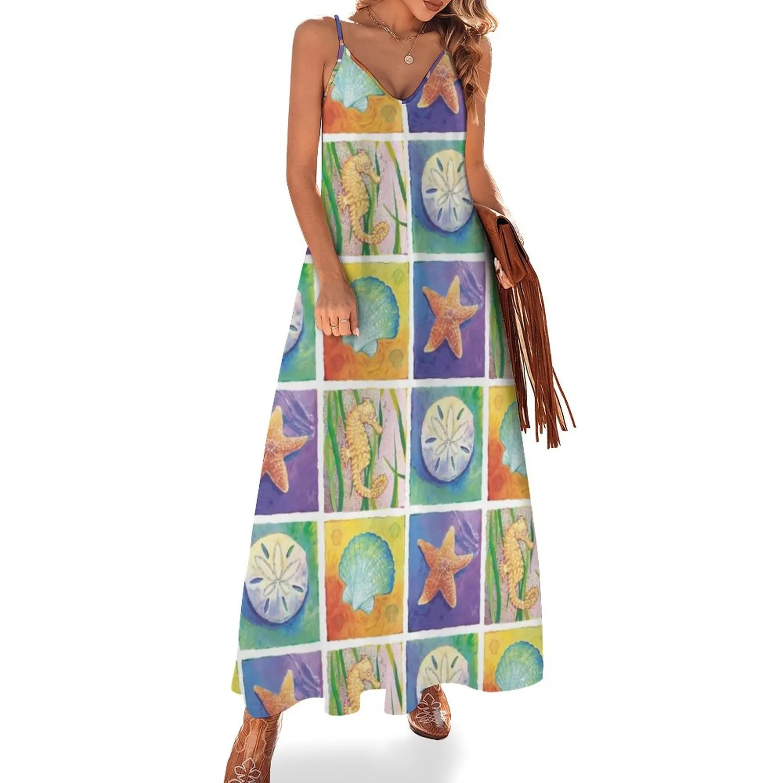 

Женское пляжное платье без рукавов, платье в Корейском стиле, платье на день рождения