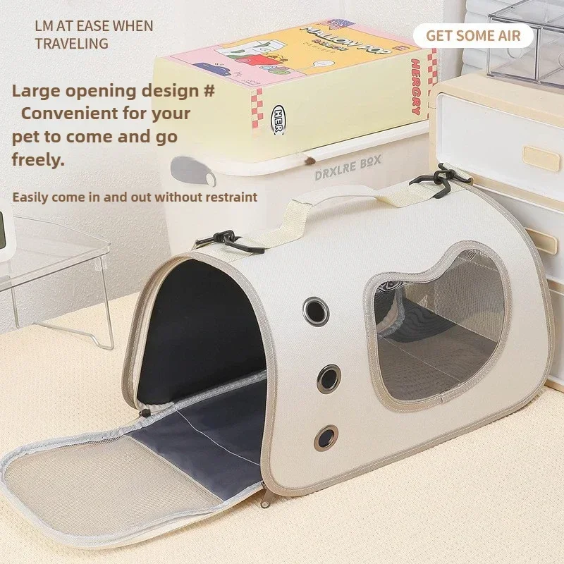 Portable Foldable Breathable Pet Carrier Bag Lightweight Shoulder Carrying for Small Dogs Cats Kittens Outdoor Daily Travel Use