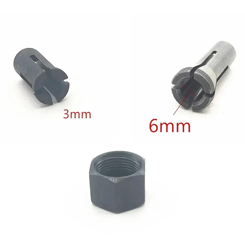 Metal Collet Chuck 3mm 6mm Collet Nut Replace For GD0600 906 763620-8 763627-4 GD0603 GD0601 Nut Power Tool Accessories metal collet chuck
