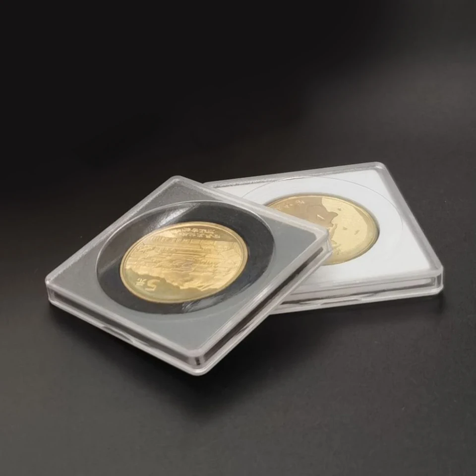 Pack De 20 Cápsulas Cuadradas Para Monedas Con Espaciadores De Espuma – Tamaños 18/23/28/33/38 Mm, Fundas Resistentes A Arañazos Para Coleccionistas