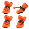 New 4pcs Pet Dog Shoes Anti-slip Rain Snow Boot Thick Warm For  Small Cats Dogs Puppy Dog Socks Booties 2