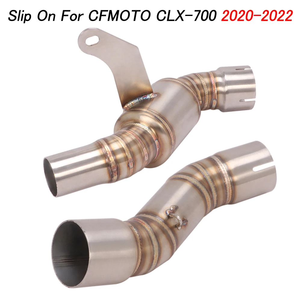 

Среднее звено трубы Слипоны для CFMOTO CLX-700 CLX 700 2020 2021 2022 устранение выхлопных газов мотоцикла с катализатором