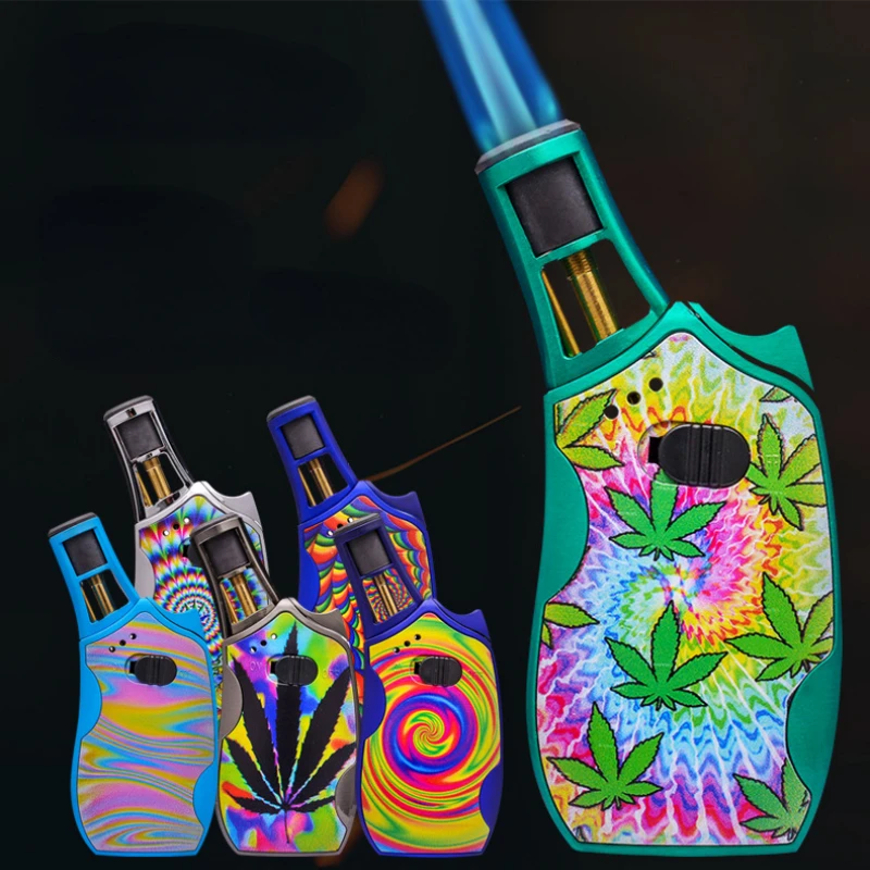 New Spray Gun Lighters Flush Butane Torch Jet Lighters Metal Electronic Windproof Gas Kitchen Gadgets Men'S Gadgets