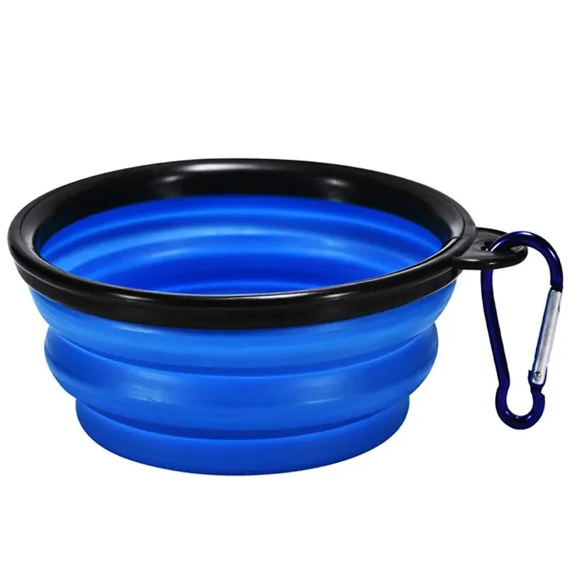 Hot Selling Camping Travel Portable Folding Dog Pet Food Water Bowl