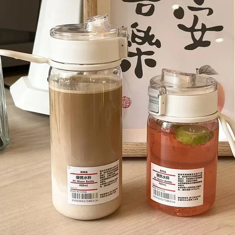 Portable Transparent Kawaii Time-Scale Water Bottle - Available in 350ml/550ml Sizes