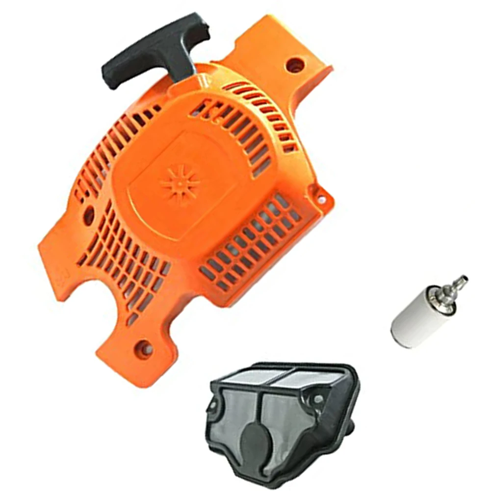 Backlash Pull Starter and Air Fuel Filter Kit Compatible with For HS 36 41 136 137 141 142 for Outdoor Equipment