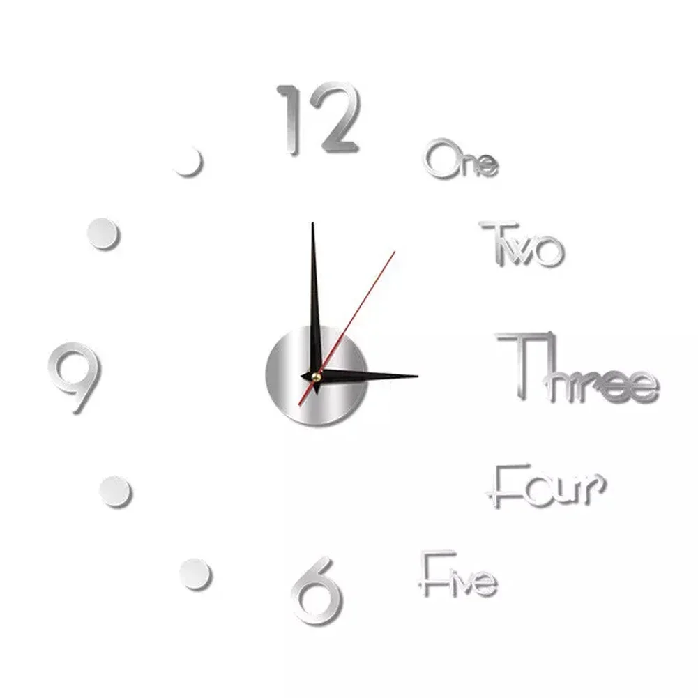 New Modern Design Large Wall Clock 3D DIY Quartz Clocks Fashion Watches Acrylic Mirror Stickers Living Room Home Decor Horloge wall clock,wall clock sticker