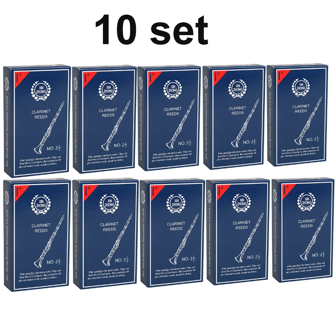 Soprano Alto Tenor Clarinet B Flat Saxophone Reeds Clarinet Reed Woodwind Profession Musical Instrument Accessory 10/20Set 2.5