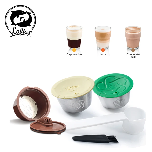Cápsulas reutilizables de espuma de café y leche para Nescafé Dolce Gusto,  filtro de café recargable, cafetera Latte, plástico de grado alimenticio -  AliExpress
