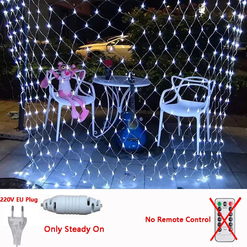 thumbnail image 1 of Cortina de red con luces LED de Navidad de 1,5 a 60 m, cadena de luces de malla para fiestas, bodas, Año Nuevo, guirnalda para decoración de jardín al aire libre, 1 of 5